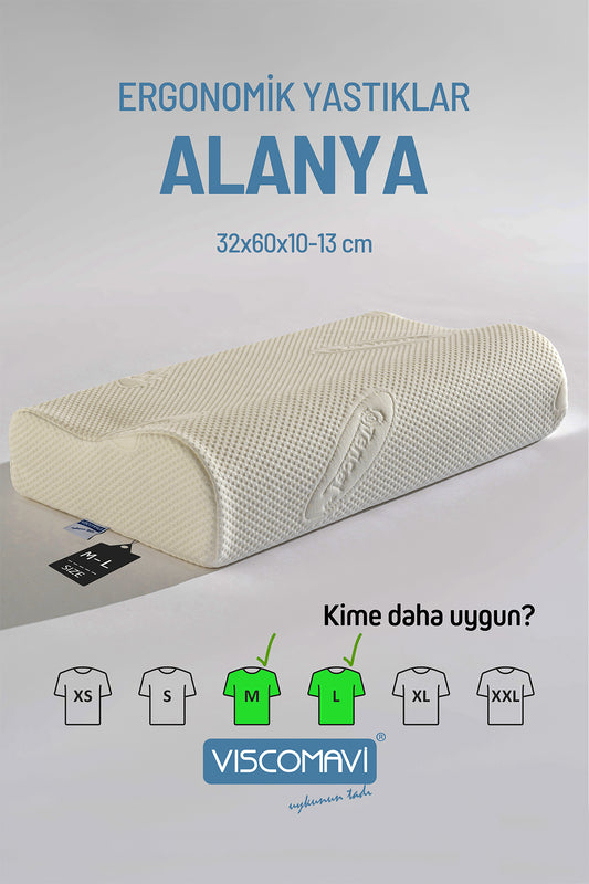 Alanya Visco Yastık – Ortopedik Boyun Destekli - Viscomavi