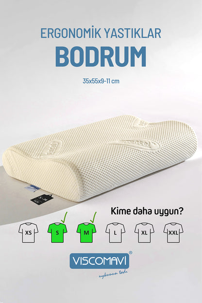 Bodrum Visco Yastık – Ortopedik Boyun Destekli - Viscomavi
