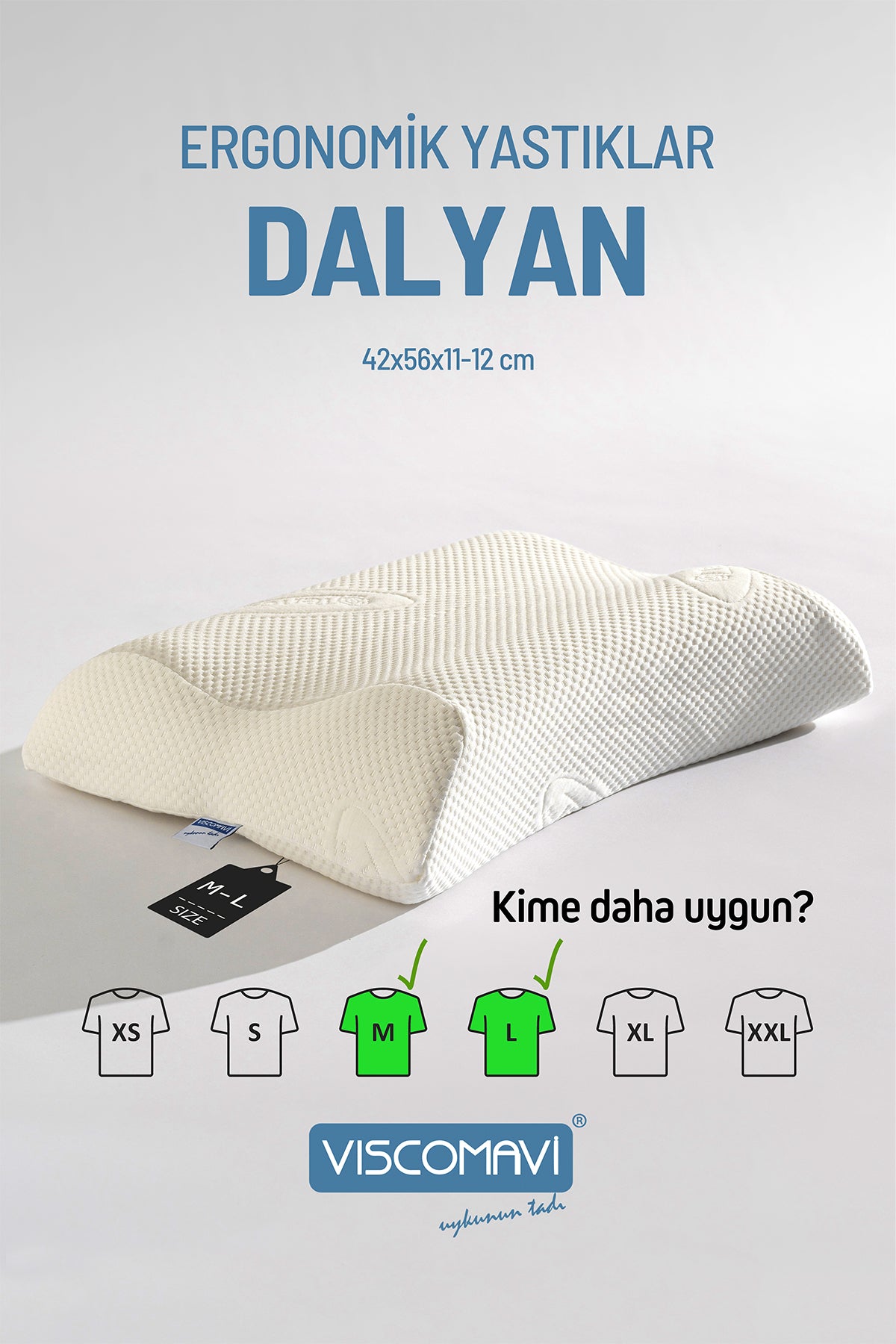 Dalyan Visco Yastık – Ortopedik Boyun Destekli - Viscomavi