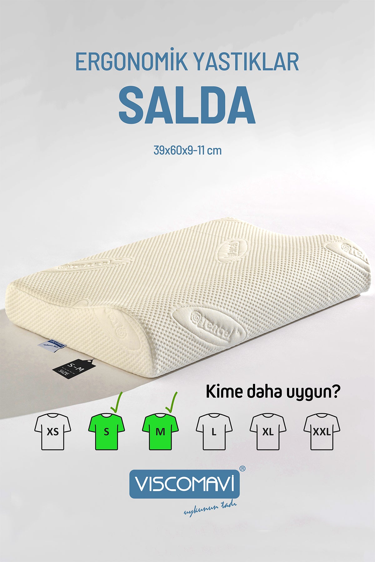 Salda Visco Yastık – Ortopedik Boyun Destekli - Viscomavi